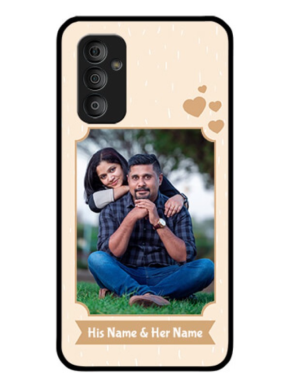 Custom Galaxy F23 5G Custom Glass Phone Case - with confetti love design