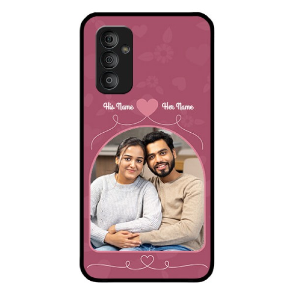 Galaxy F23 5G Photo Printing on Glass Case - Love Floral Design