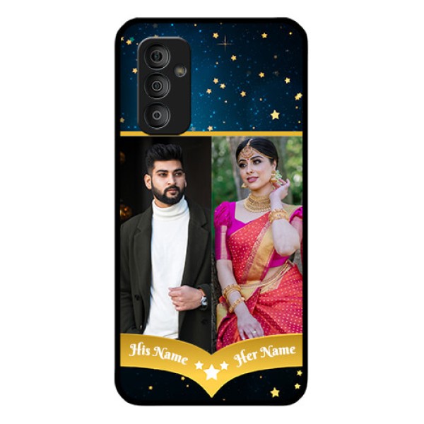 Galaxy F23 5G Custom Glass Phone Case - Galaxy Stars Backdrop Design