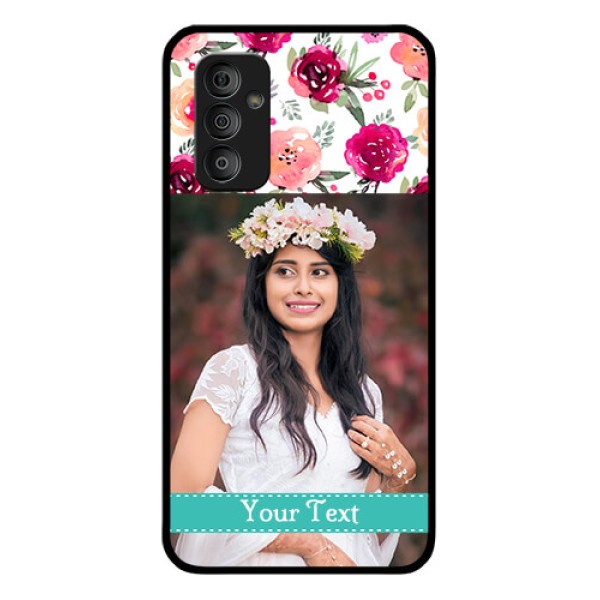 Galaxy F23 5G Custom Glass Phone Case - Watercolor Floral Design