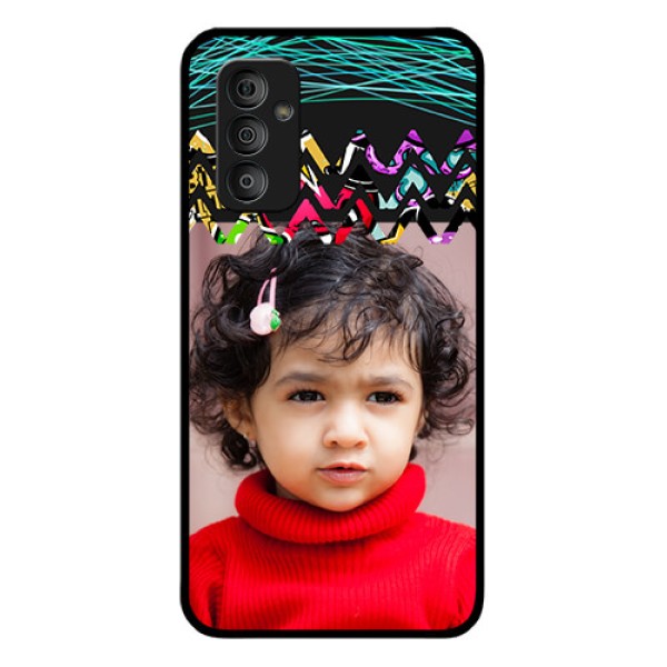 Galaxy F23 5G Personalized Glass Phone Case - Neon Abstract Design