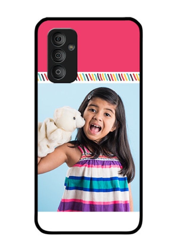 Galaxy F23 5G Personalized Glass Phone Case - Line art design