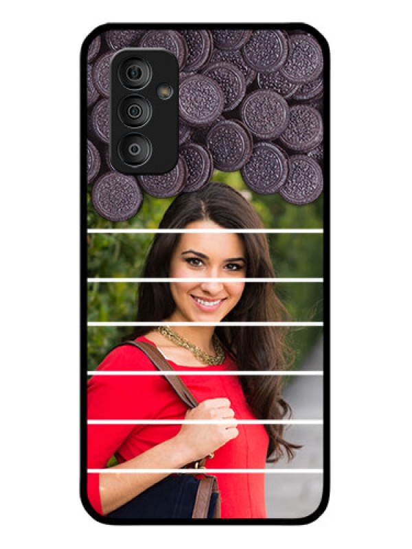 Custom Galaxy F23 5G Custom Glass Phone Case - with Oreo Biscuit Design