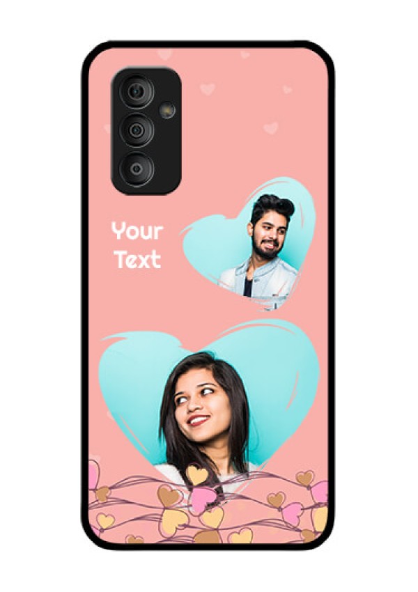 Galaxy F23 5G Custom Glass Mobile Case - Love Doodle Design