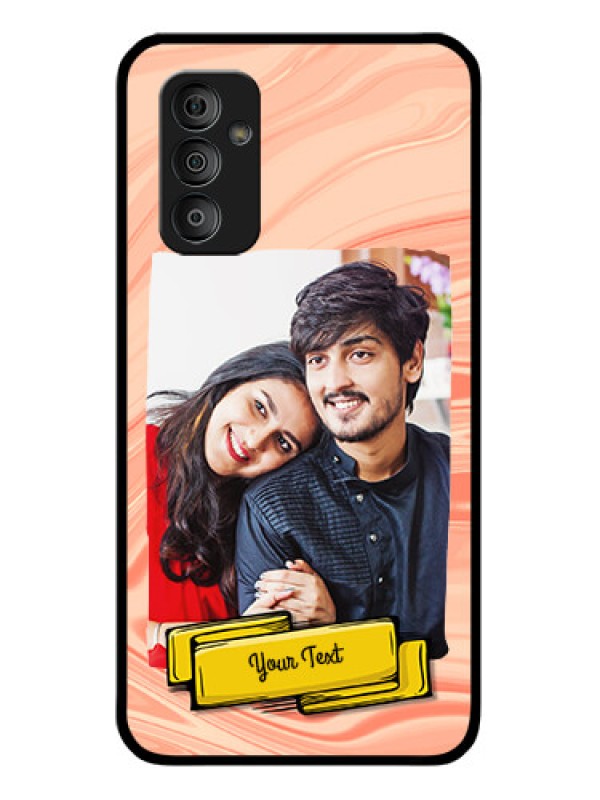 Custom Galaxy F23 5G Personalized Glass Phone Case - Marble Texture Design