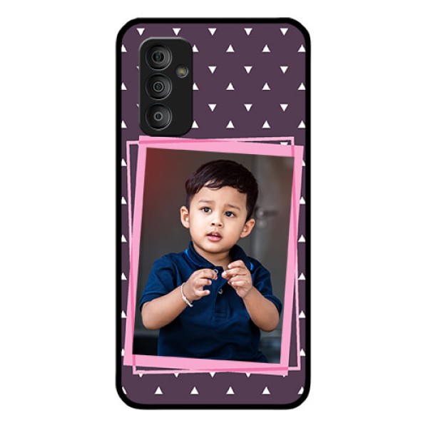 Galaxy F23 5G Custom Glass Mobile Case - Triangle Pattern Dotted Design