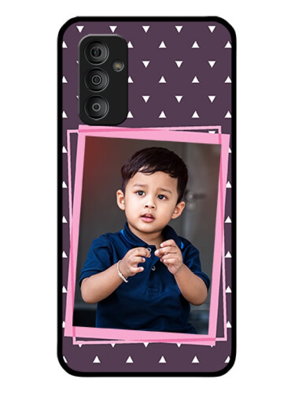 Custom Galaxy F23 5G Custom Glass Mobile Case - Triangle Pattern Dotted Design