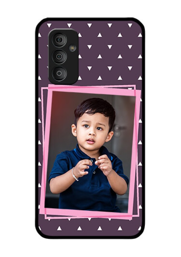 Galaxy F23 5G Custom Glass Mobile Case - Triangle Pattern Dotted Design