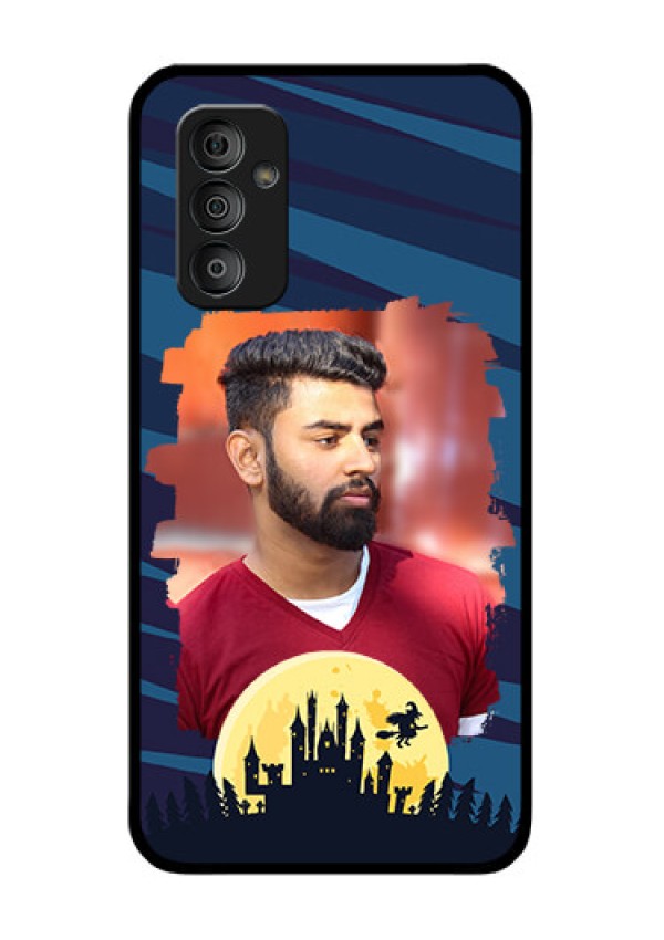 Galaxy F23 5G Photo Printing on Glass Case - Halloween Witch Design