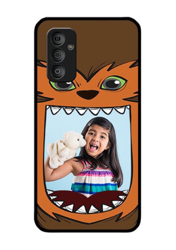 Galaxy F23 5G Photo Printing on Glass Case - Owl Monster Back Case Design