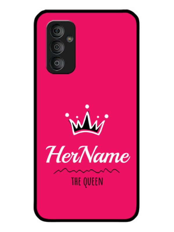 Custom Galaxy F23 5G Glass Phone Case Queen with Name