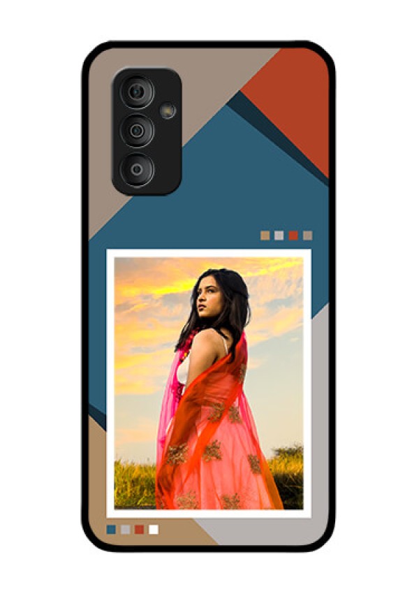 Galaxy F23 Personalized Glass Phone Case - Retro color pallet Design