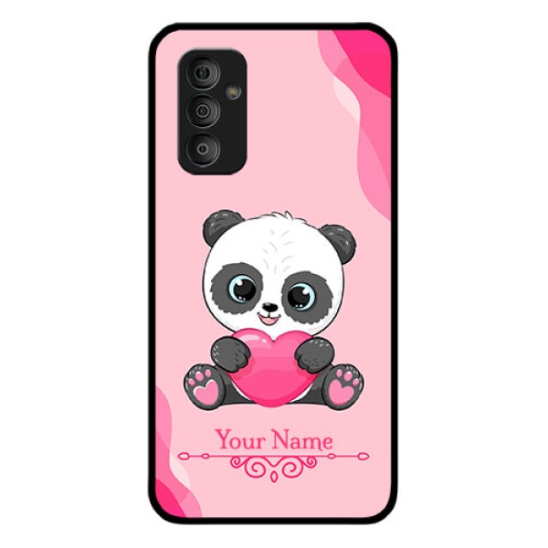 Galaxy F23 Custom Glass Mobile Case - Cute Panda Design