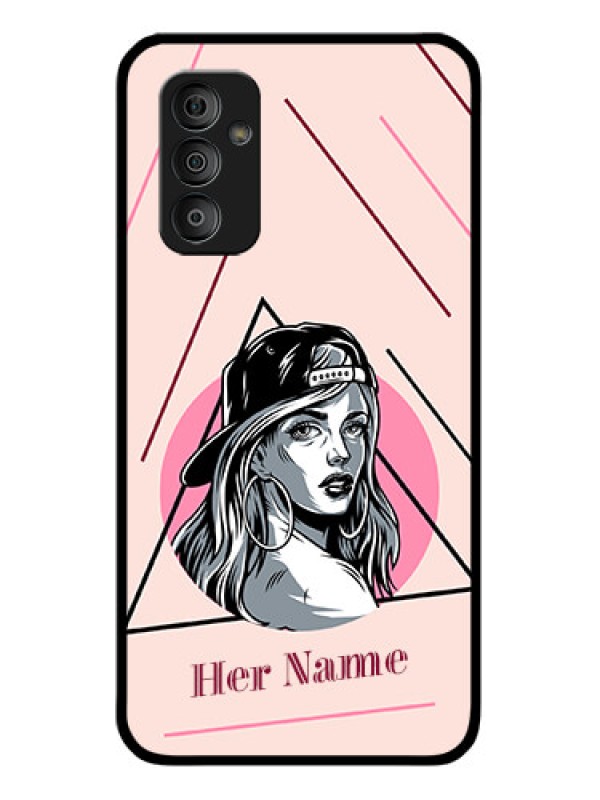Custom Galaxy F23 Personalized Glass Phone Case - Rockstar Girl Design
