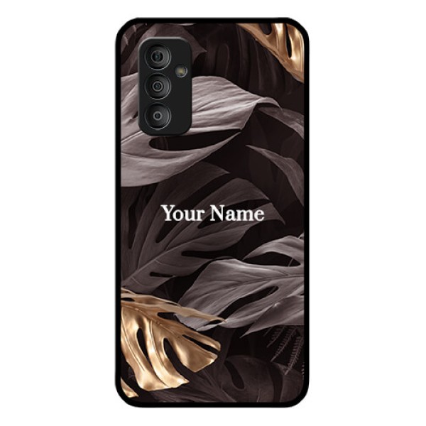 Galaxy F23 Personalised Glass Phone Case - Wild Leaves digital paint Design Galaxy F23 Personalised Glass Phone Case - Wild Leaves digital paint Design
