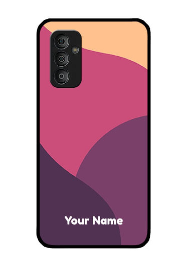 Galaxy F23 Custom Glass Phone Case - Mixed Multi-colour abstract art Design