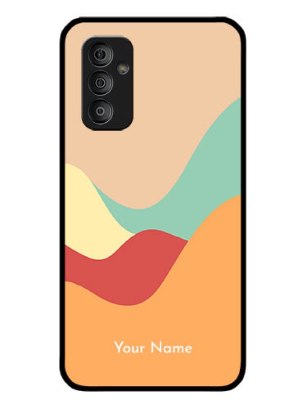Custom Galaxy F23 Personalized Glass Phone Case - Ocean Waves Multi-colour Design