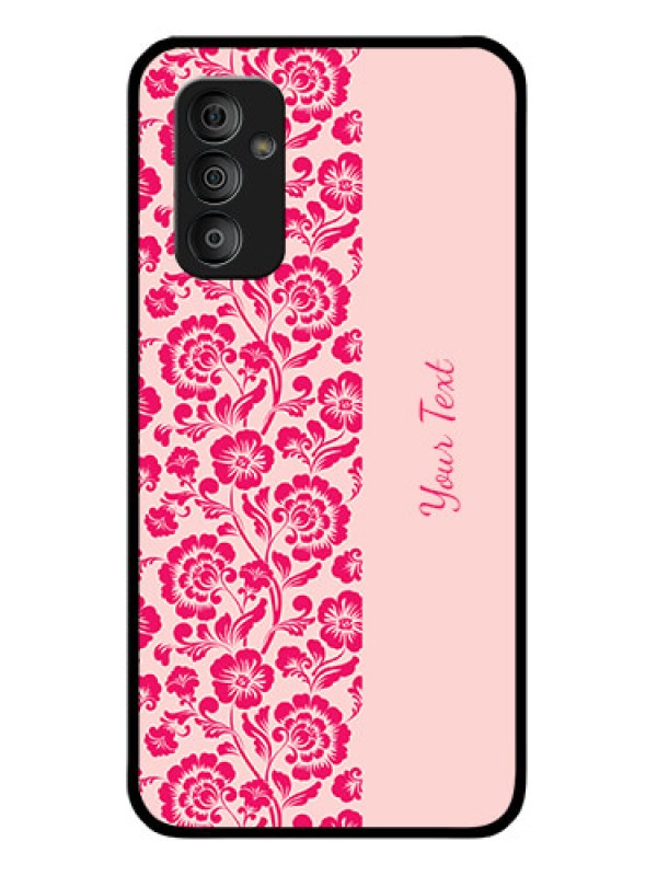 Custom Galaxy F23 Custom Glass Phone Case - Attractive Floral Pattern Design