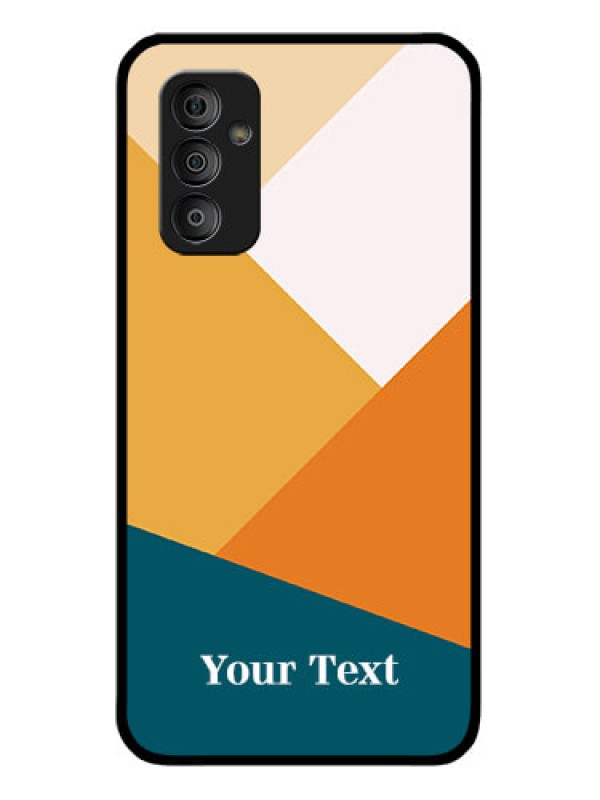 Custom Galaxy F23 Personalized Glass Phone Case - Stacked Multi-colour Design