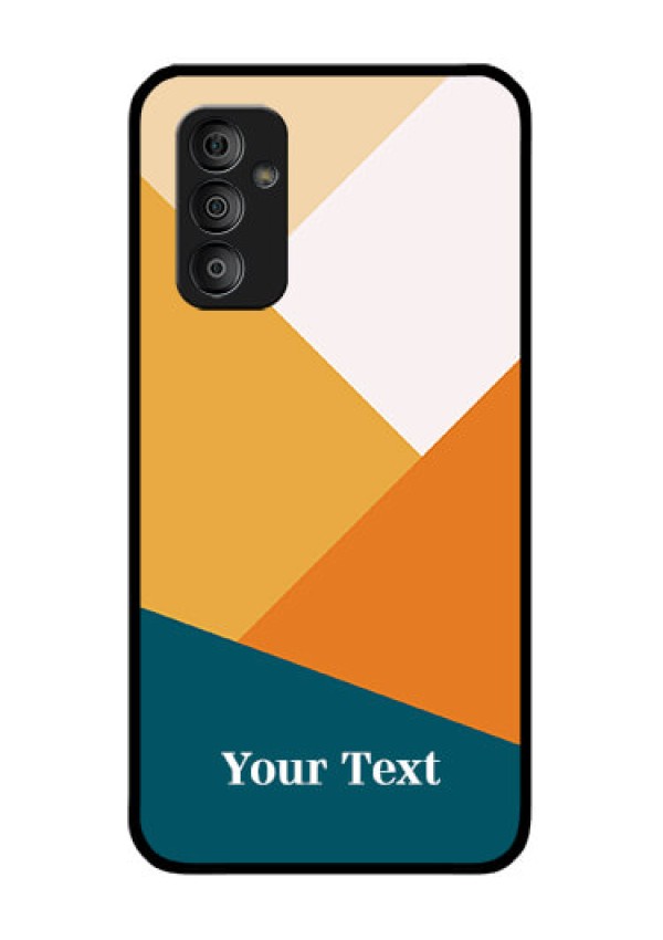 Galaxy F23 Personalized Glass Phone Case - Stacked Multi-colour Design