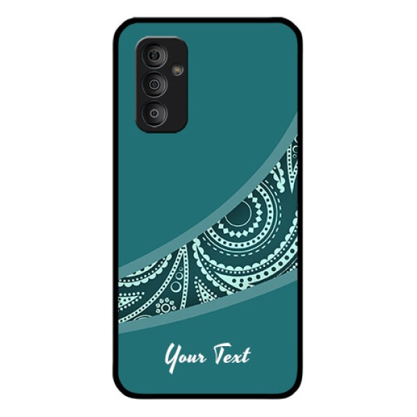 Galaxy F23 Photo Printing on Glass Case - semi visible floral Design