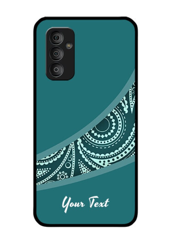 Galaxy F23 Photo Printing on Glass Case - semi visible floral Design