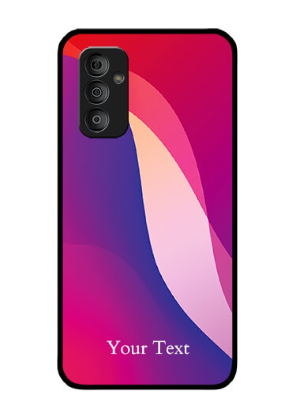 Galaxy F23 Personalized Glass Phone Case - Digital abstract Overlap Design