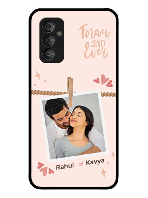 Custom Galaxy F23 Custom Glass Phone Case - Forever and ever love Design