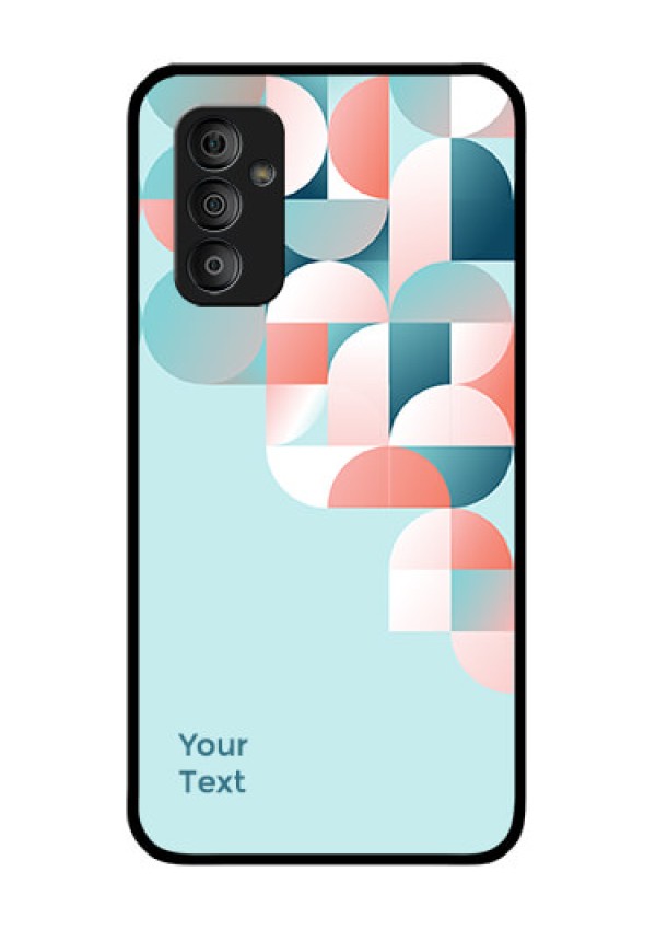Galaxy F23 Custom Glass Phone Case - Stylish Semi-circle Pattern Design