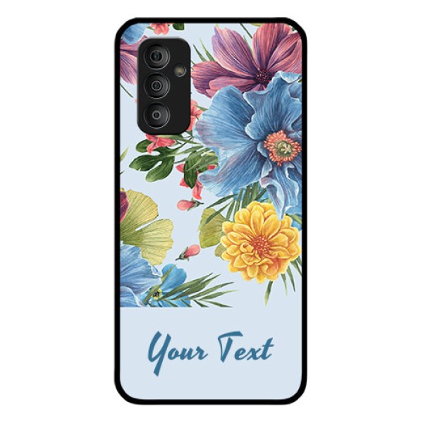 Galaxy F23 Custom Glass Mobile Case - Stunning Watercolored Flowers Painting Design