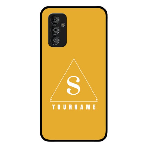 Galaxy F23 Personalized Glass Phone Case - simple triangle Design