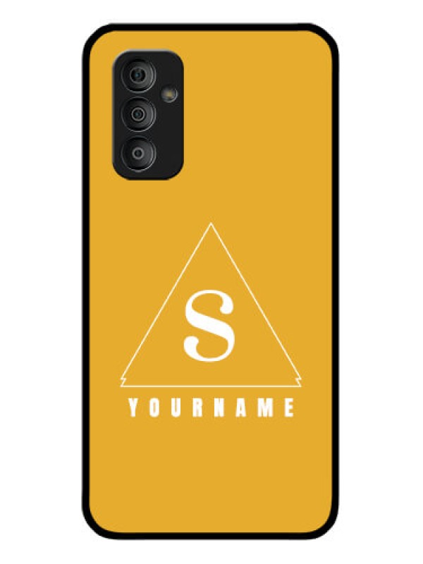 Custom Galaxy F23 Personalized Glass Phone Case - simple triangle Design