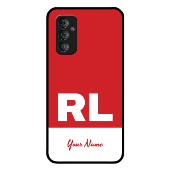 Galaxy F23 Personalized Glass Phone Case - dual tone custom text Design Galaxy F23 Personalized Glass Phone Case - dual tone custom text Design