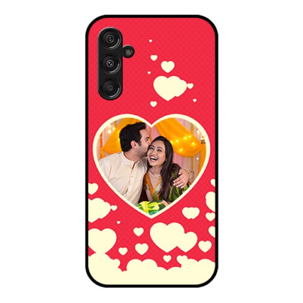 Galaxy F34 5G Custom Glass Phone Case - Love Symbols Phone Cover Design