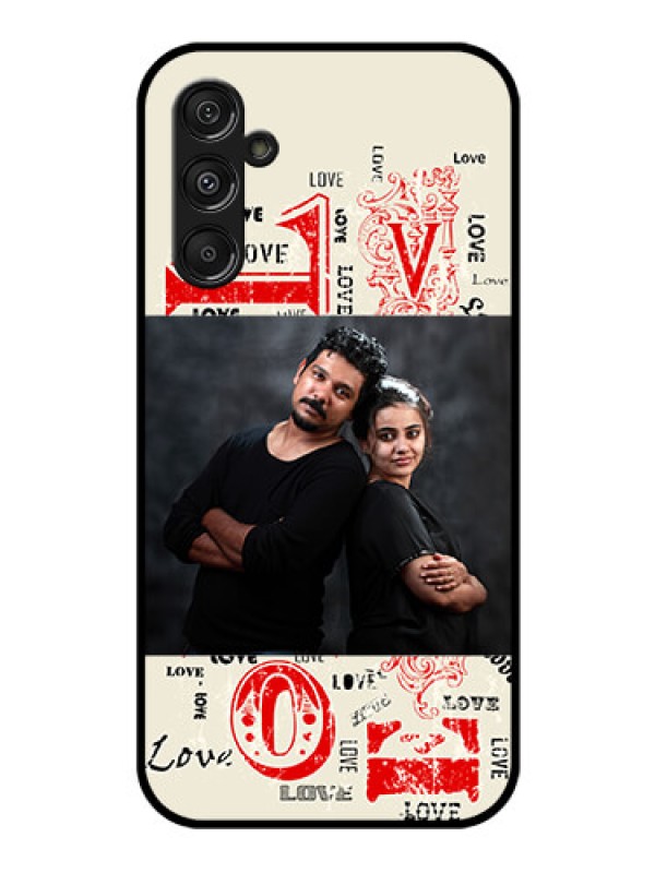 Custom Galaxy F34 5G Custom Glass Phone Case - Trendy Love Design Case