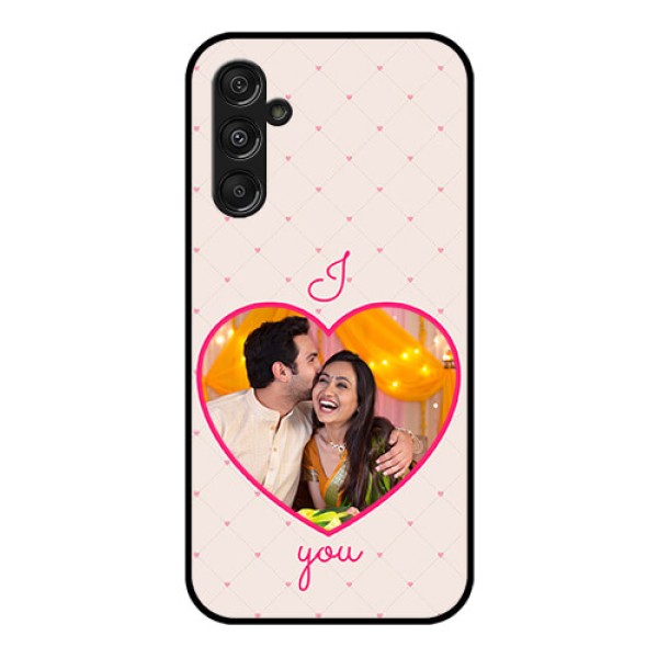 Galaxy F34 5G Custom Glass Phone Case - Heart Shape Design