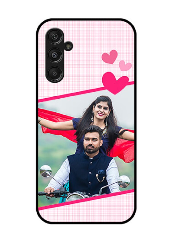 Galaxy F34 5G Custom Glass Phone Case - Love Shape Heart Design