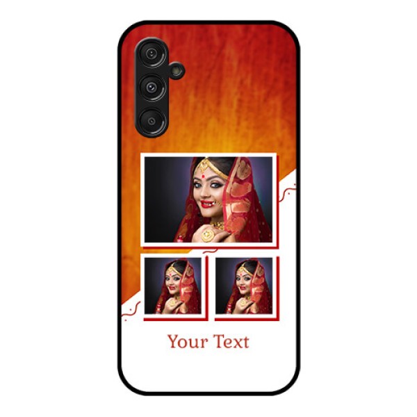 Galaxy F34 5G Custom Glass Phone Case - Wedding Memories Design
