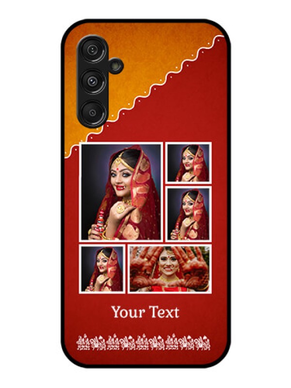 Custom Galaxy F34 5G Custom Glass Phone Case - Wedding Pic Upload Design