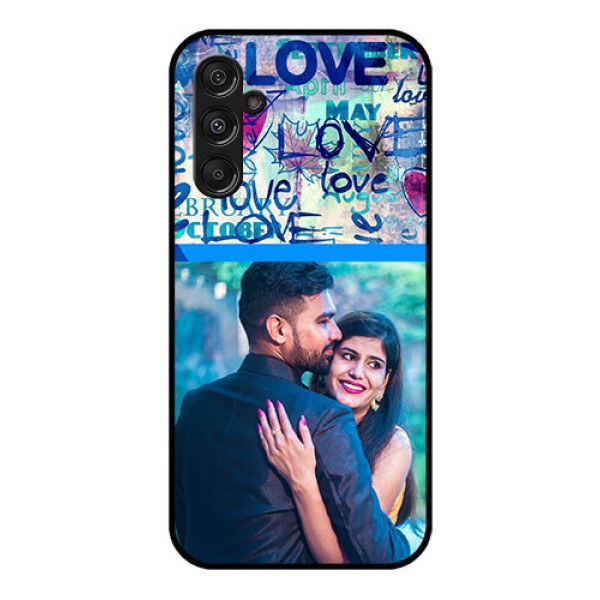 Galaxy F34 5G Custom Glass Phone Case - Colorful Love Design