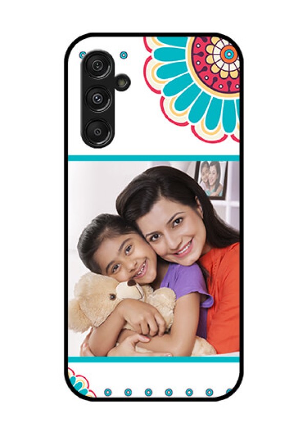 Galaxy F34 5G Custom Glass Phone Case - Flower Design