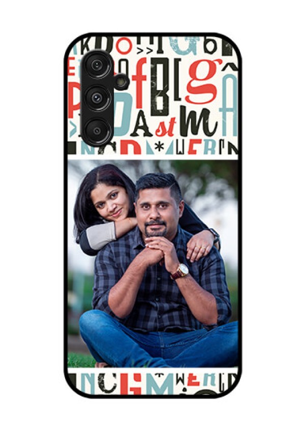 Galaxy F34 5G Custom Glass Phone Case - Alphabet Design
