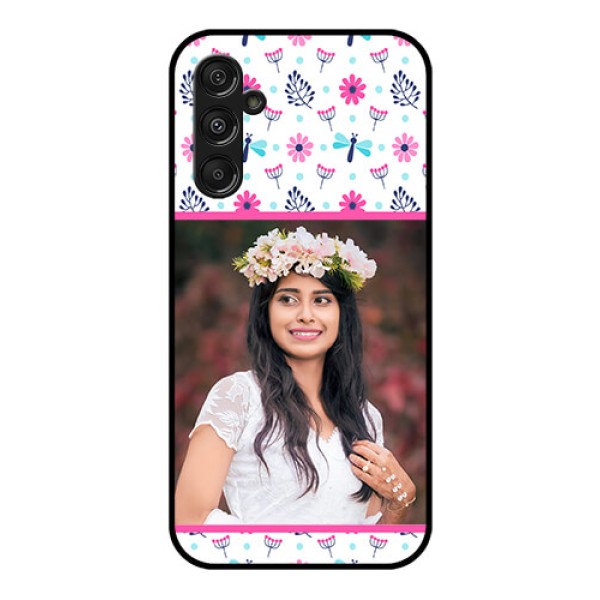 Galaxy F34 5G Custom Glass Phone Case - Colorful Flower Design