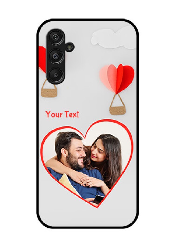 Galaxy F34 5G Custom Glass Phone Case - Parachute Love Design