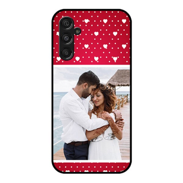 Galaxy F34 5G Custom Glass Phone Case - Hearts Mobile Case Design