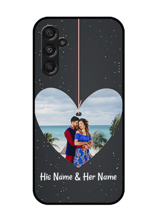 Galaxy F34 5G Custom Glass Phone Case - Hanging Heart Design