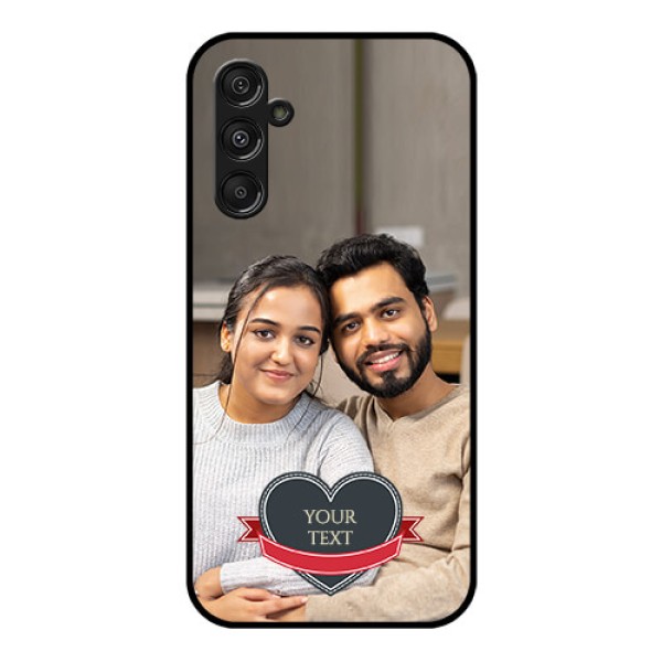 Galaxy F34 5G Custom Glass Phone Case - Just Married Couple Design
