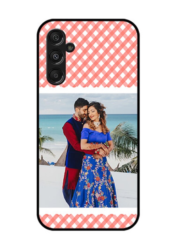 Galaxy F34 5G Custom Glass Phone Case - Pink Pattern Design