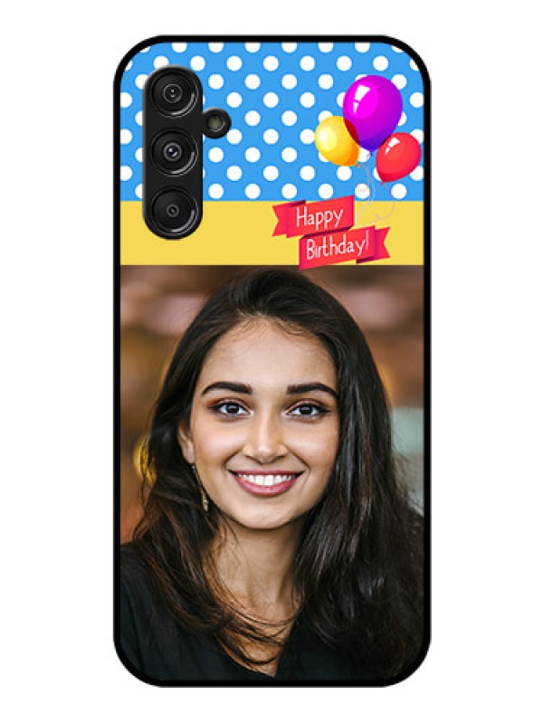 Custom Galaxy F34 5G Custom Glass Phone Case - Happy Birthday Design