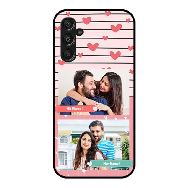 Galaxy F34 5G Custom Glass Phone Case - Photo With Heart Design
